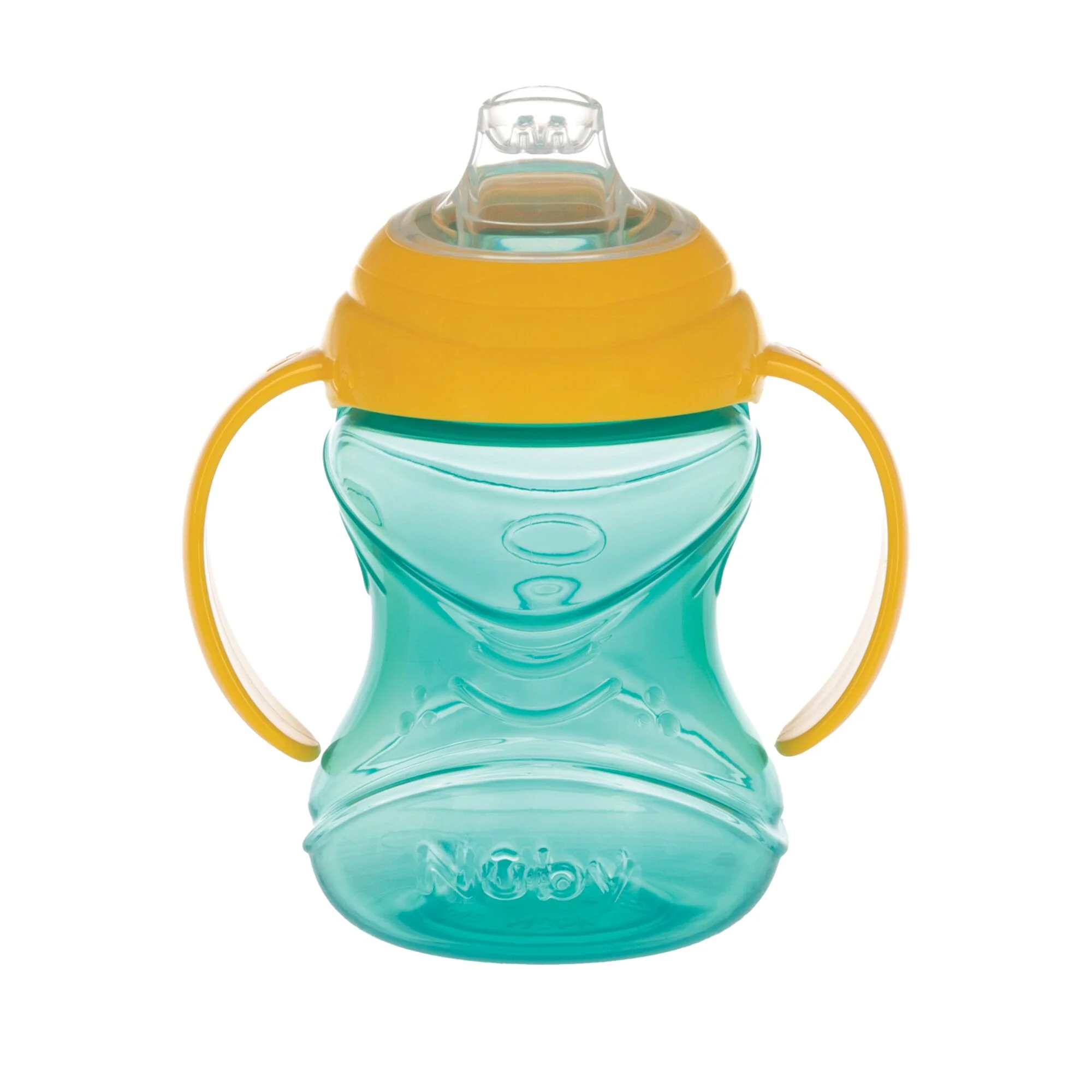 Clik-It Soft Spout Grip N' Sip Trainer Cup (2 Pack) | Aqua/Yellow - Image 3