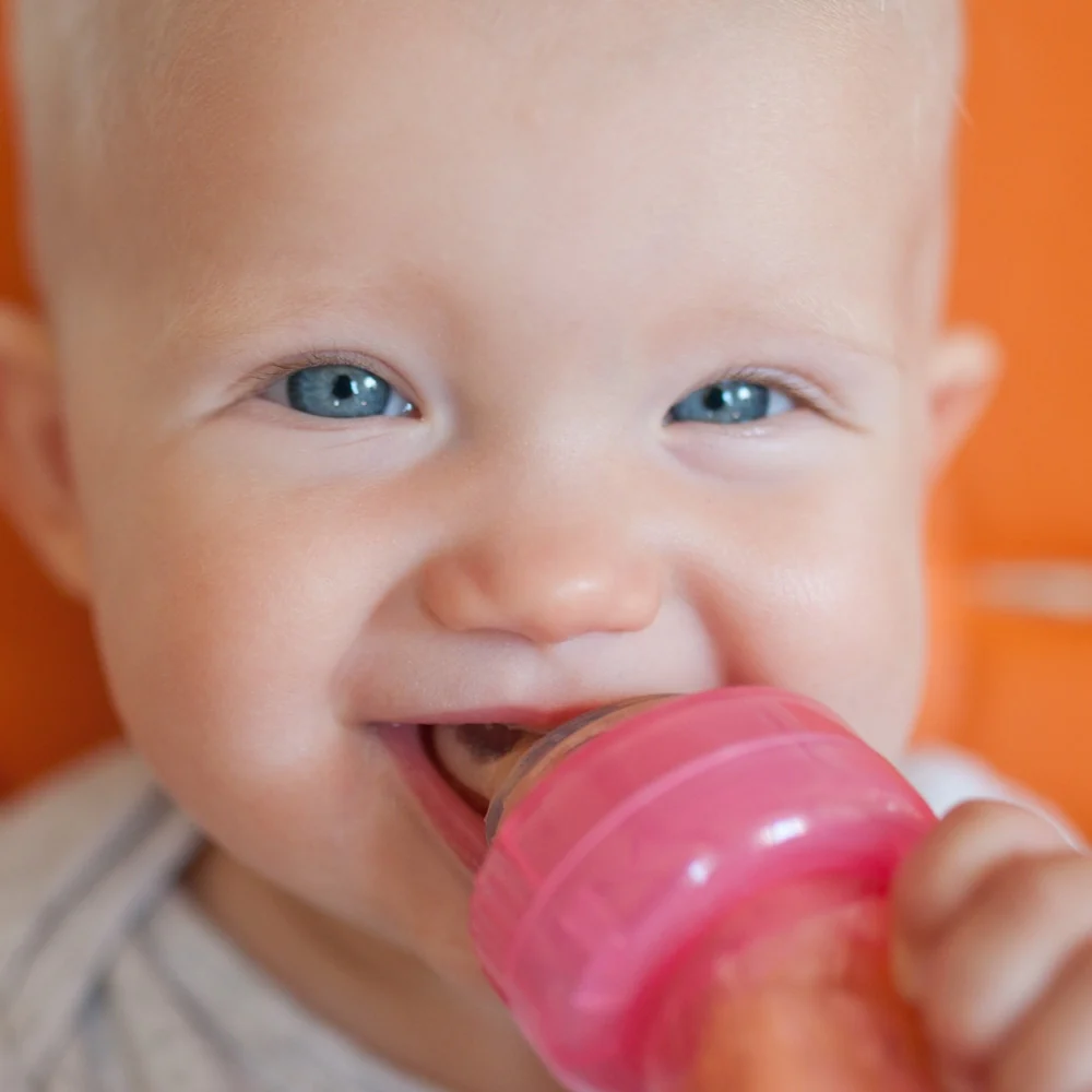 E-Z Squee-Z Silicone Baby Food Dispenser | Blue - Image 4