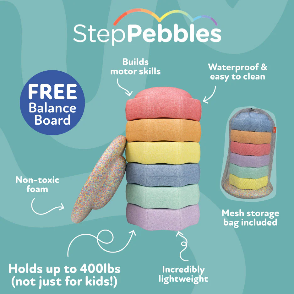 StepPebbles and FREE Balance Board | Pastel - Image 7