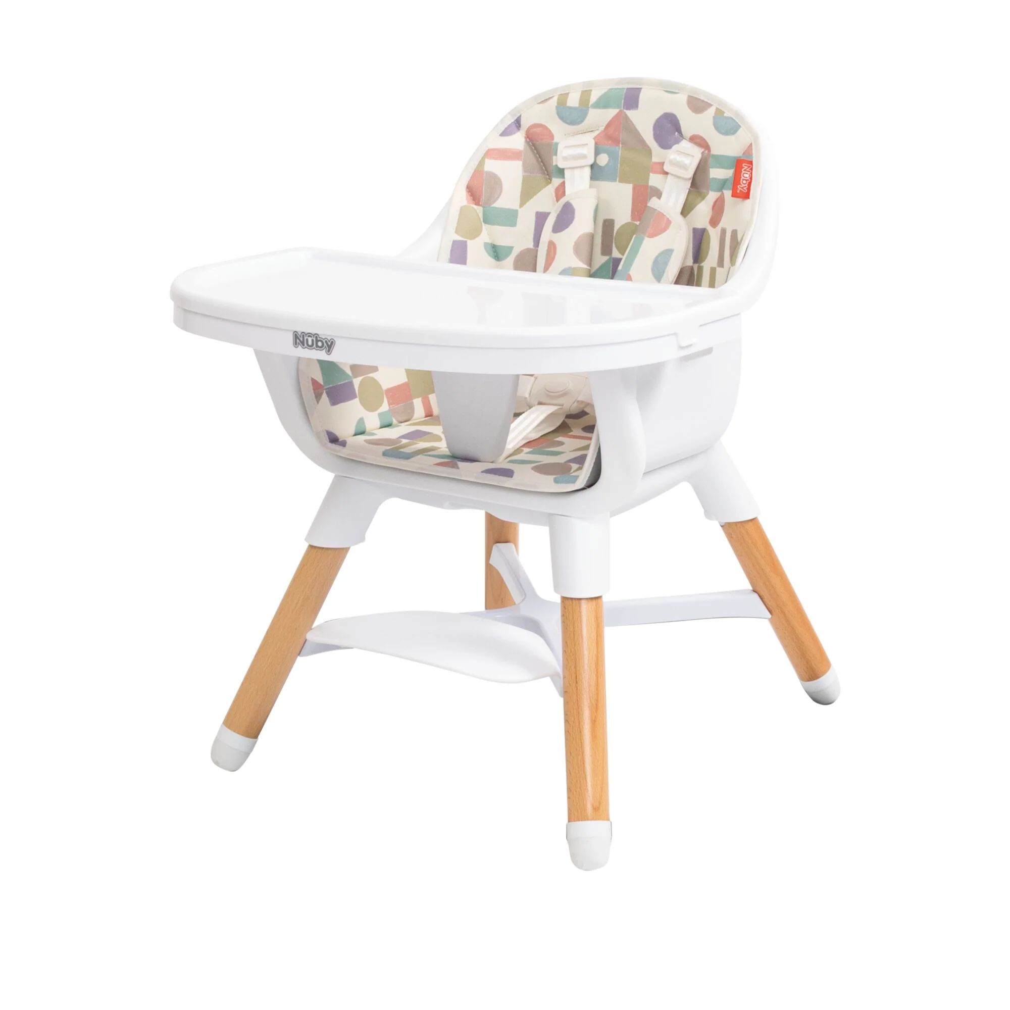 4-in-1 Multi-Use High Chair | White Geometrics - Image 4