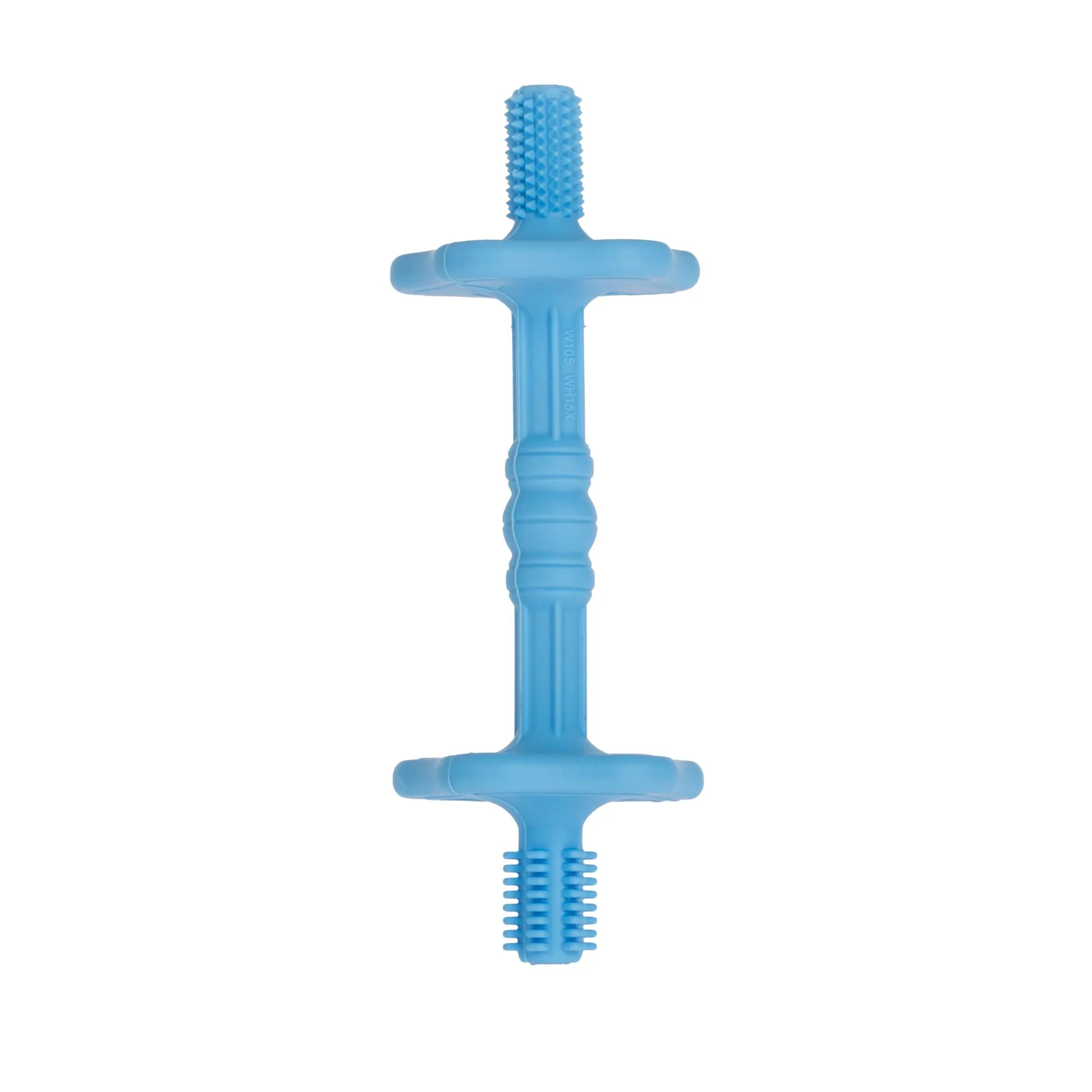 Hollow Sensory Tube Teethers | Blue/Coral - Image 3