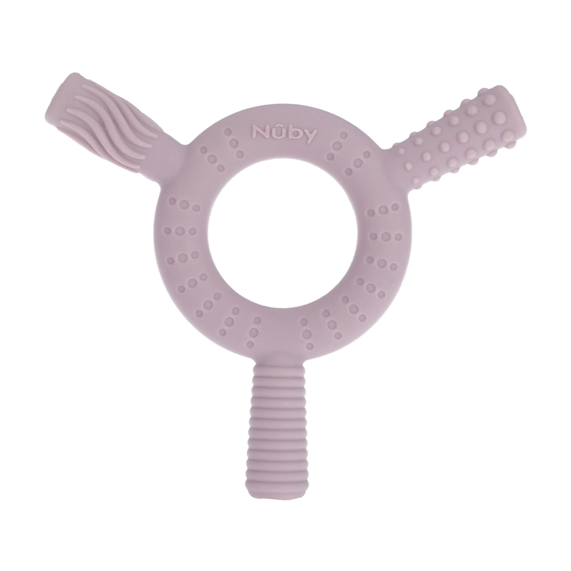 Hollow Sensory Tube Teethers | Pink/Plum - Image 3