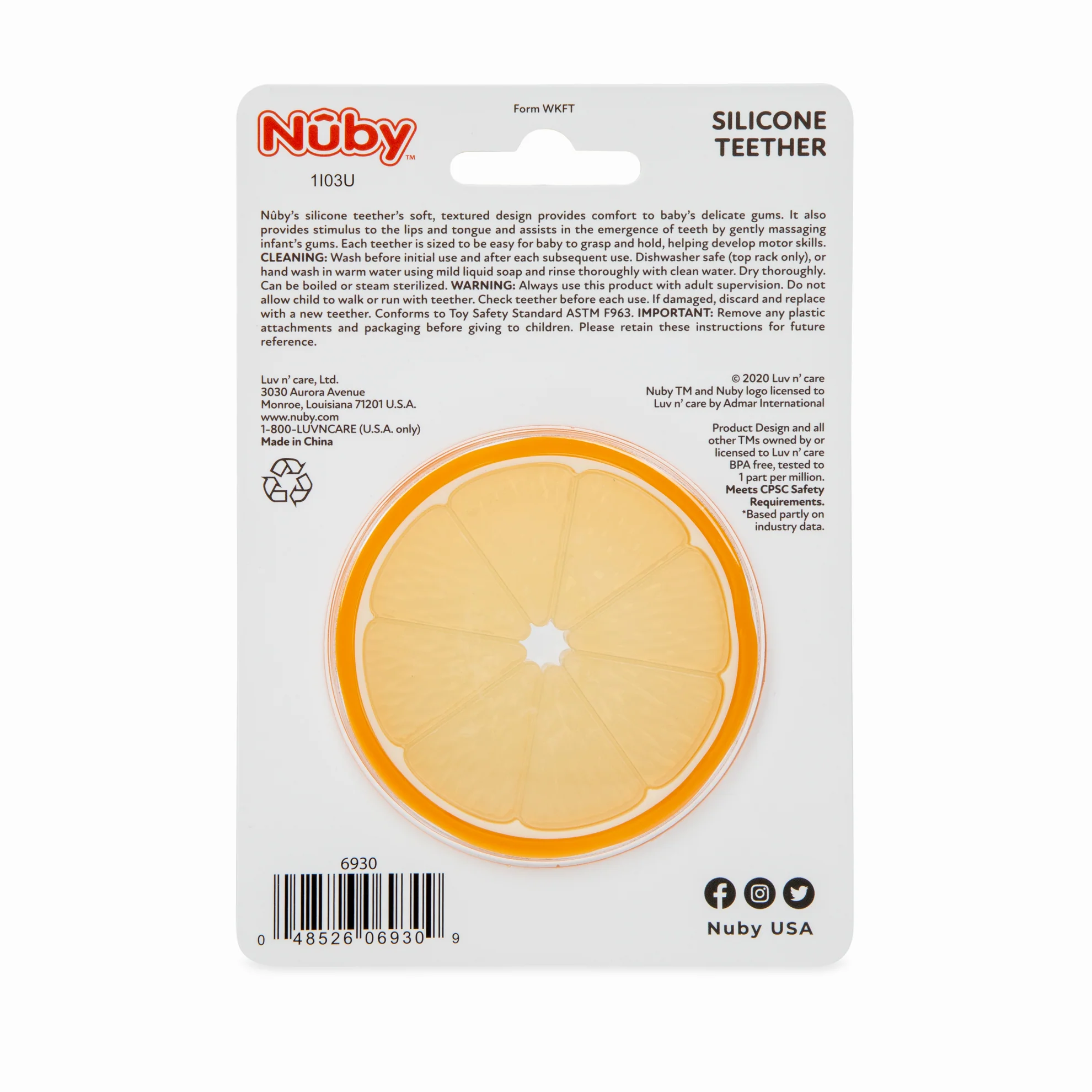 Orange Slice Silicone Teether - Image 4