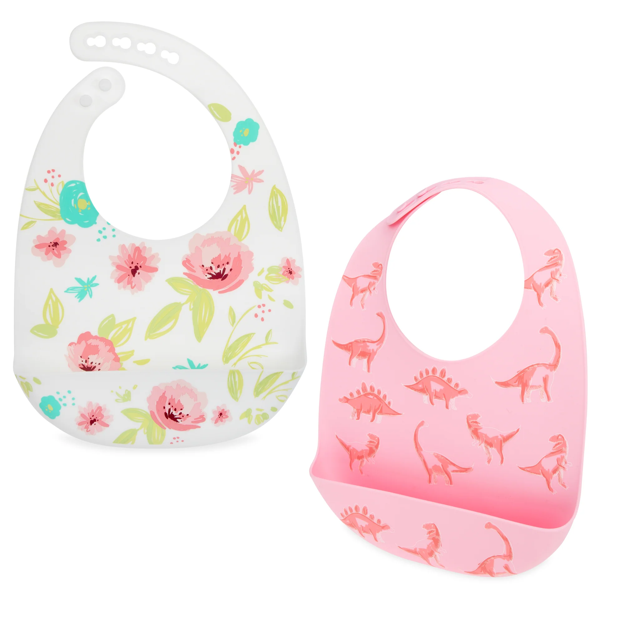Silicone Bib with Crumb Catcher (2 Pack) - Image 3