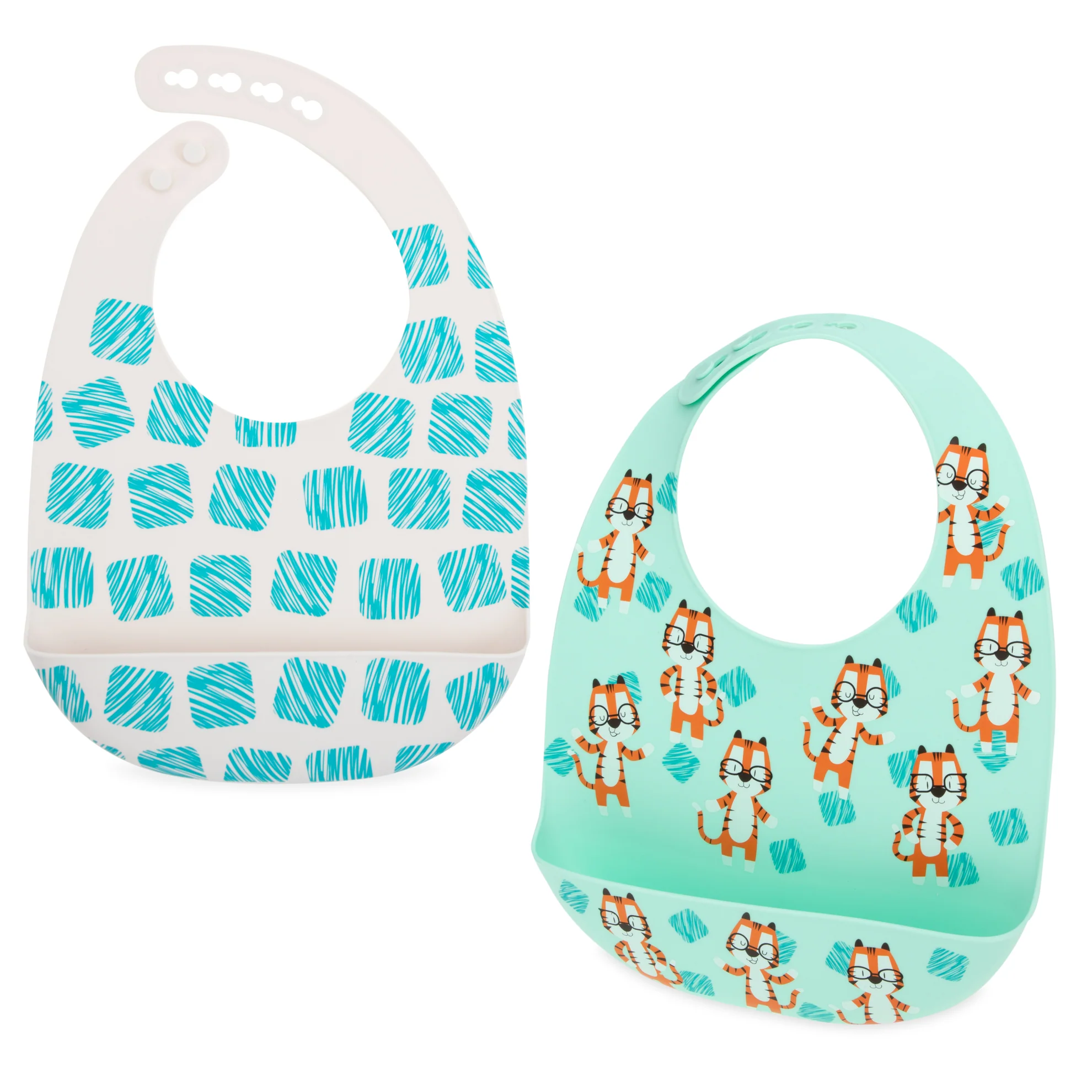 Silicone Bib with Crumb Catcher (2 Pack) - Image 6