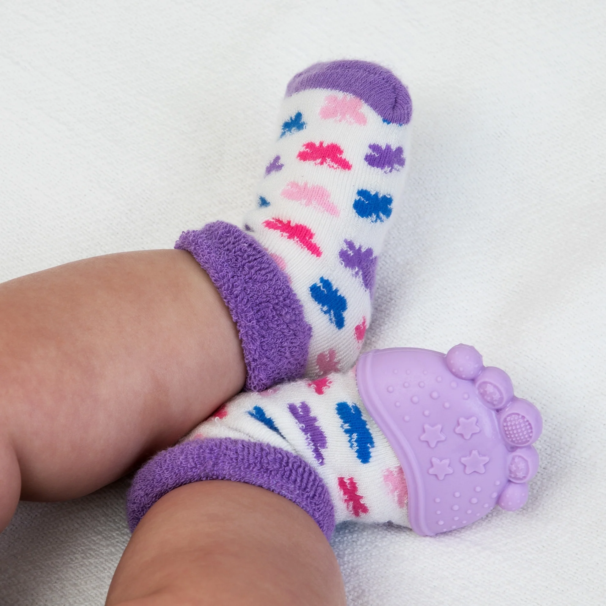 Soft Teether Sock Set with Travel Bag - Image 3