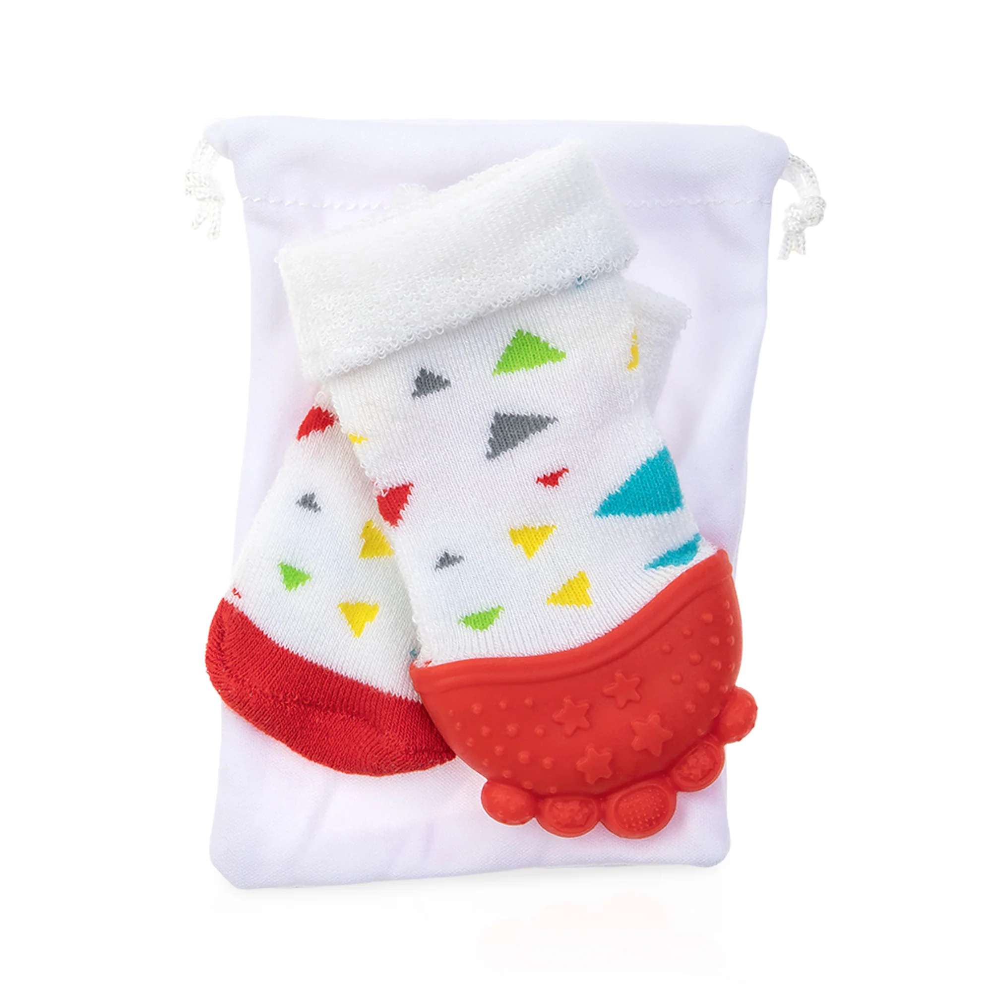 Soft Teether Sock Set with Travel Bag - Image 6